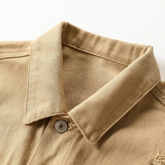 Tan Mens Denim Jacket - Picture 3 of 5